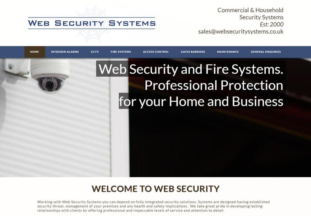 website designed for Web Security Systems