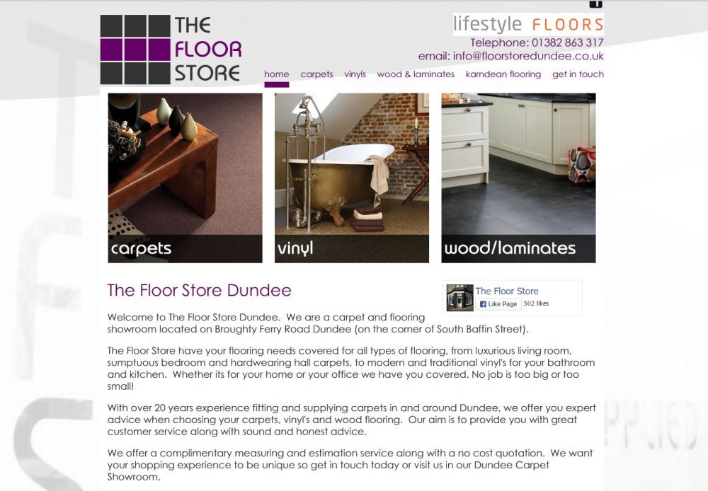 website designed for Floor Store Dundee