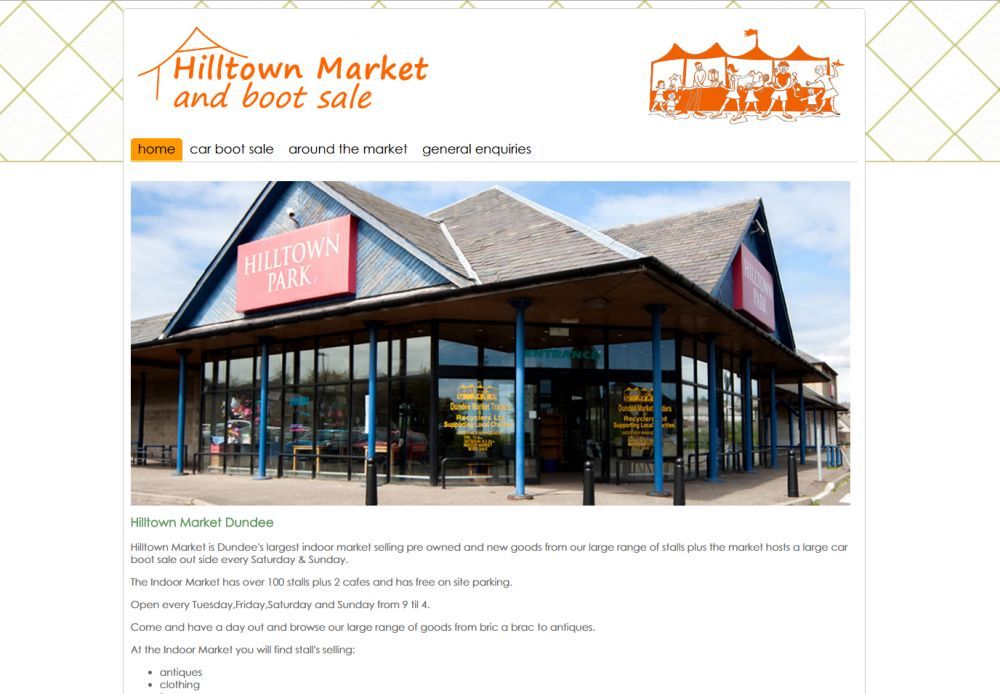 website designed for Hilltown Market
