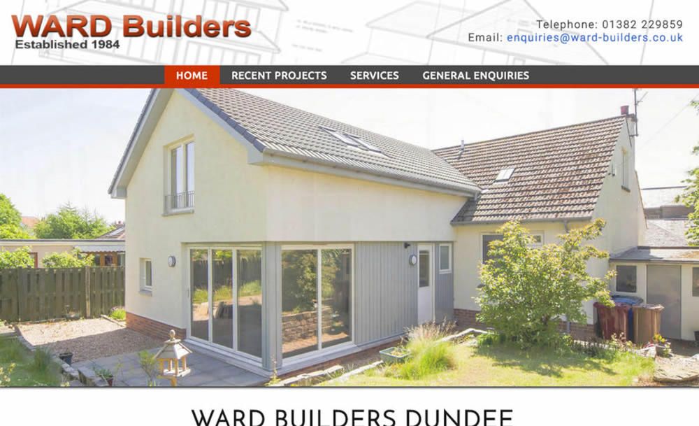 website designed for Ward Builders & Joiners