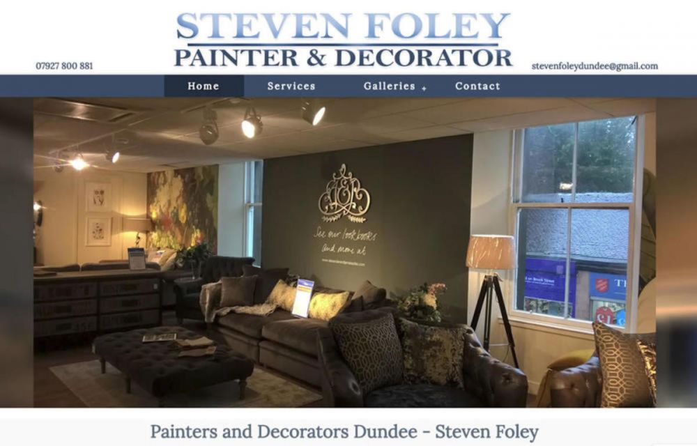 website designed for Steven-Foley-Decorator