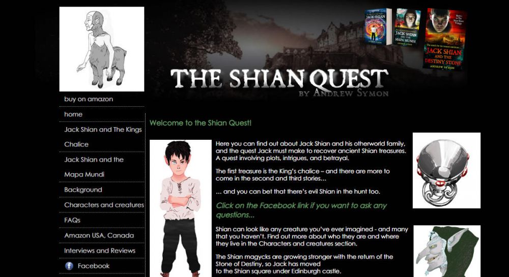 website designed for Shian-Quest