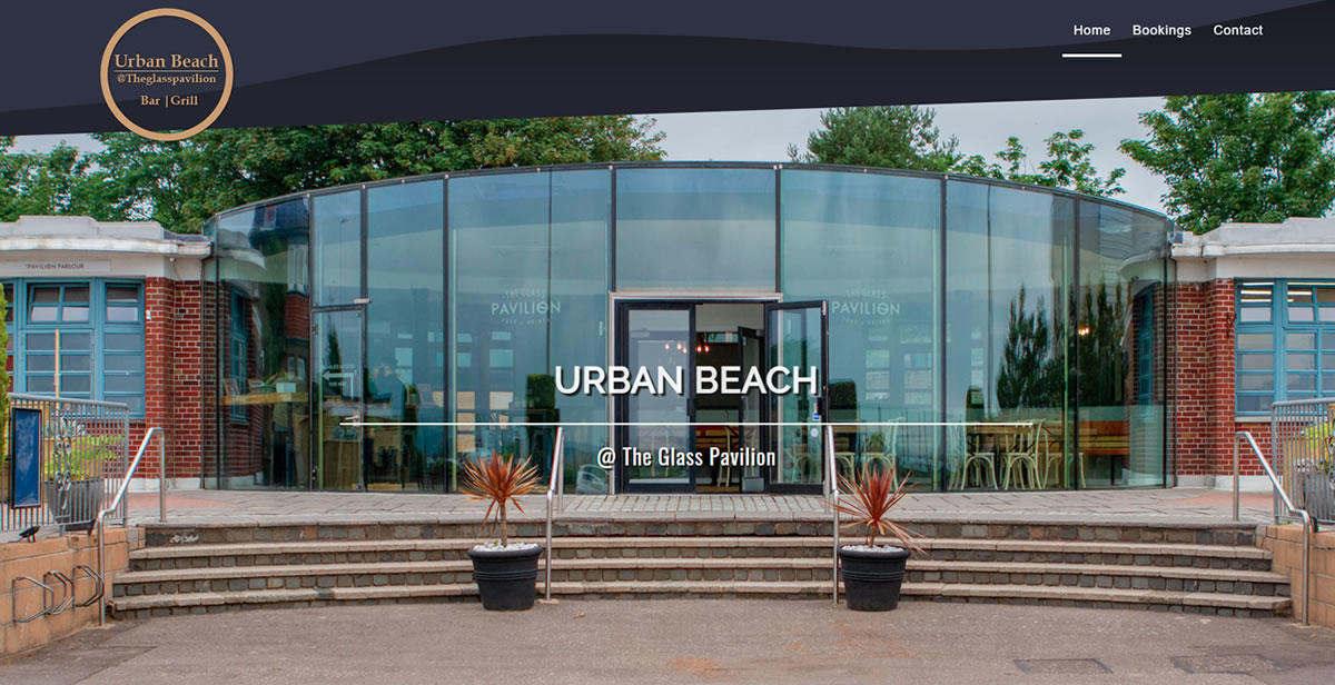 website designed for Urban-Beach-Glass-Pavilion