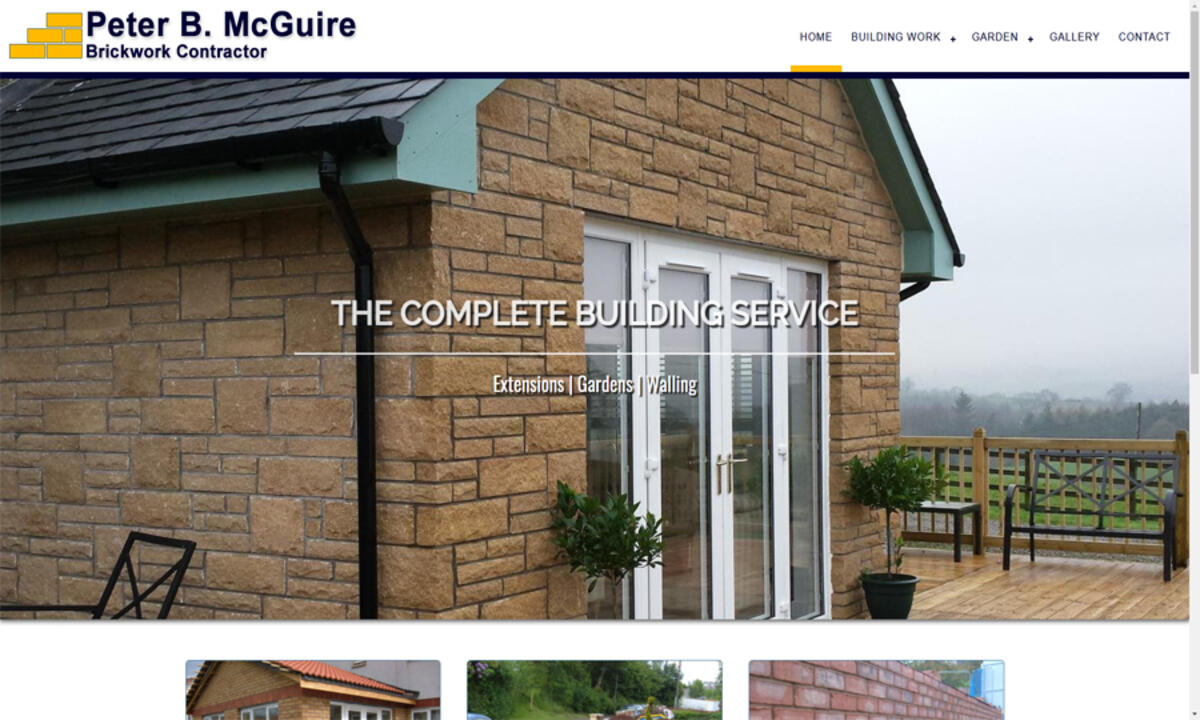 website designed for Peter-B-McGuire-Brickwork-Contracts