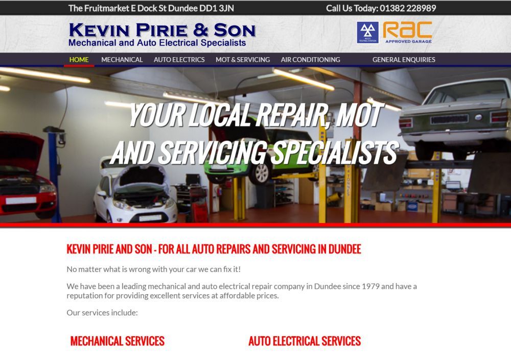 website designed for Kevin-Pirie-and-Son