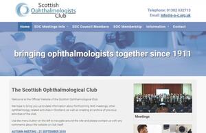 website designed for Scottish Opthalmology Club