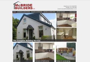 website designed for McBride Builders