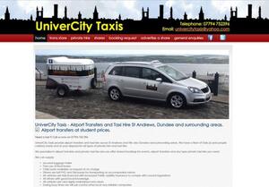 website designed for UniverCity Taxis