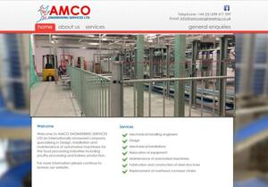 website designed for AMCO Engineering