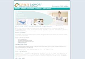website designed for Express Laundry