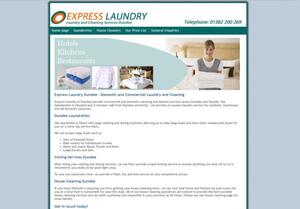 website designed for Express Laundry
