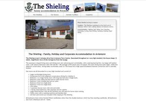 website designed for The Shieling