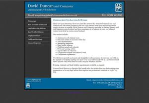 website designed for David Duncan Solicitors