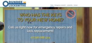 website designed for Dundee Locksmiths