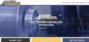 website designed for Alchemy Engineering Ltd