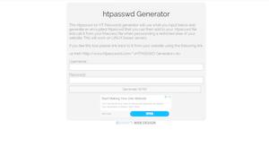 website designed for HT Password Generator