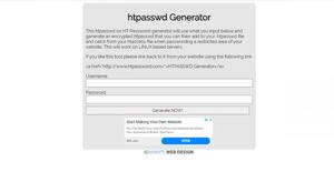 website designed for HT Password Generator