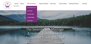 website designed for Serenity Spa