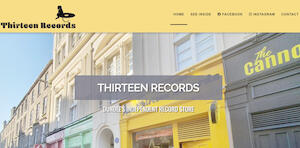 website designed for Thirteen Records