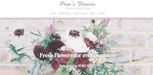 website designed for Pams Flowers